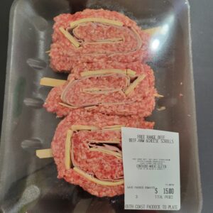Beef Cheese and Ham Scrolls